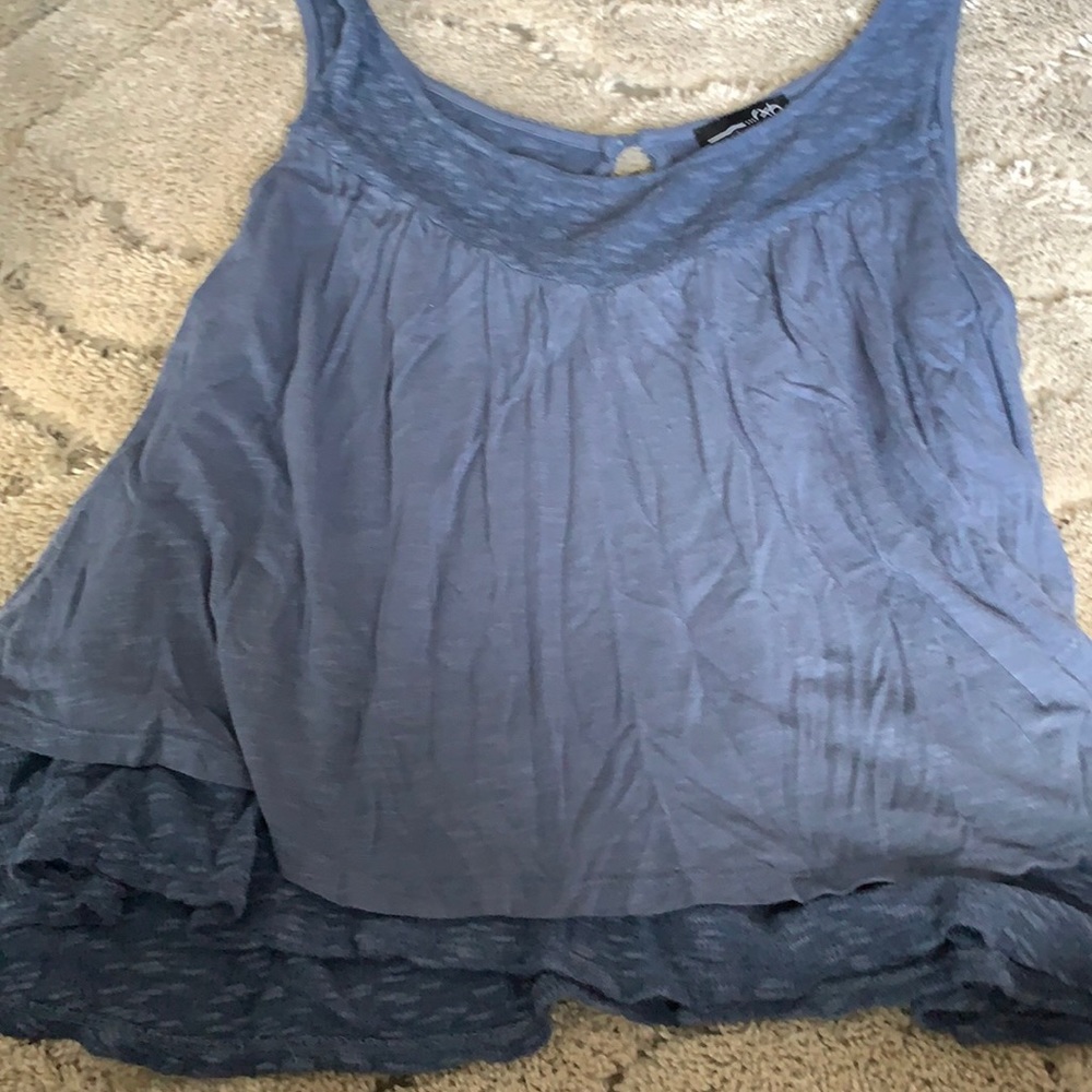 Layered blue tank top